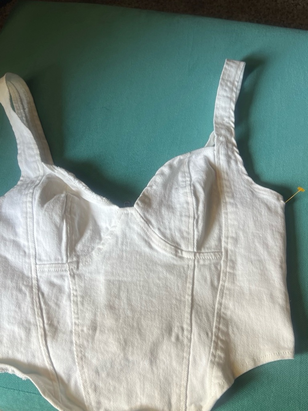 Source Unknown White Structured Bustier Camisole